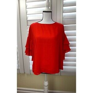 H&M Ruffled Flared Sleeves Top - Size 8 (A123)
